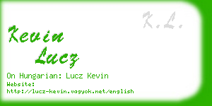 kevin lucz business card